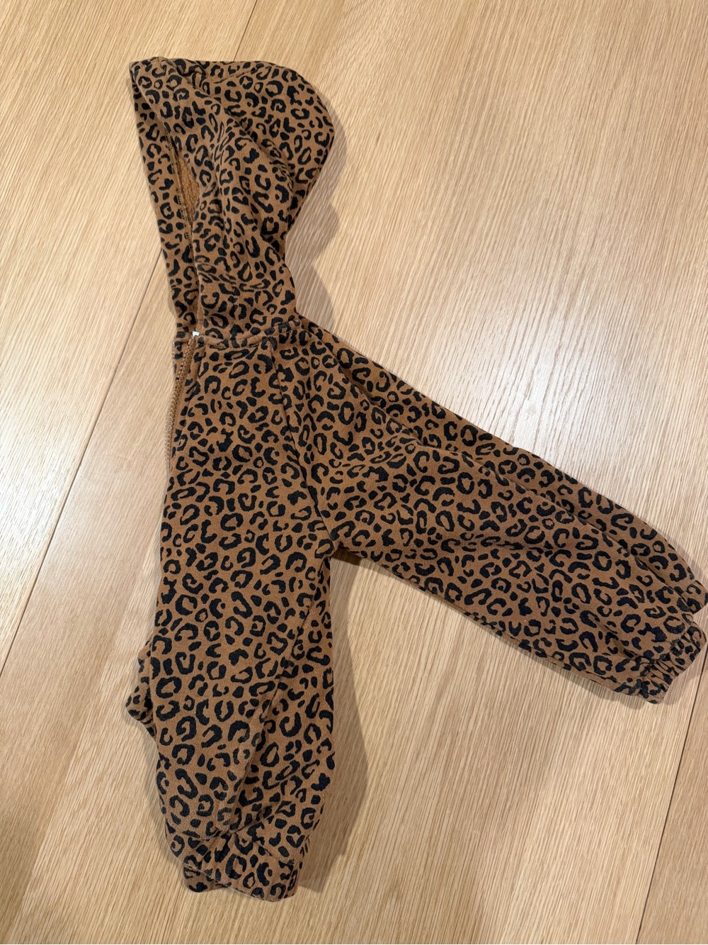 Old Navy Kids Leopard Print Hooded Jacket - Brown & Black